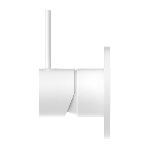 MECCA SHOWER MIXER HANDLE UP 80MM PLATE MATTE WHITE (NR221911BMW)