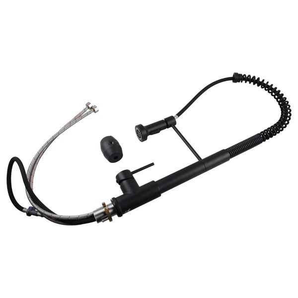 OX1017.KM TALL SPRING BLACK PULL OUT KITCHEN SINK MIXER TAP