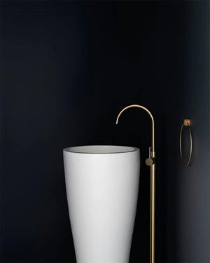 MECCA FREESTANDING BATH MIXER BRUSHED GOLD (NR210903a01BG)
