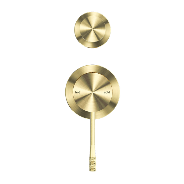 OPAL SHOWER MIXER WITH DIVERTOR SEPARATE PLATE BRUSHED GOLD (NR251909eBG)