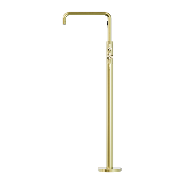 OPAL FREESTANDING BATH MIXER WITH HAND SHOWER BRUSHED GOLD (NR251903aBG)