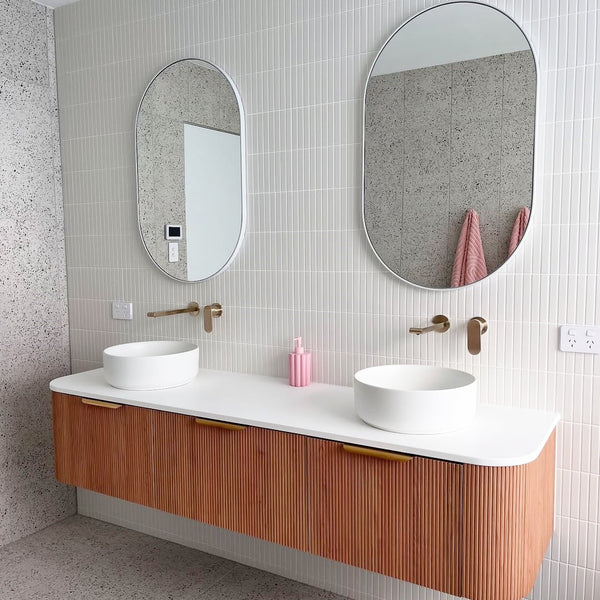 Ecco Wall Basin/Bath Mixer Separate Back Plate Brushed Gold (NR301310bBG)