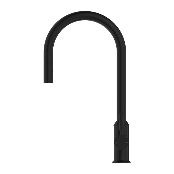 YORK PULL OUT SINK MIXER WITH VEGIE SPRAY FUNCTION WITH METAL LEVER MATTE BLACK (NR69210802MB)