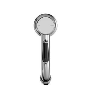 YORK STRAIGHT BASIN MIXER WITH BLACK PORCELAIN LEVER CHROME (NR692101b03CH)