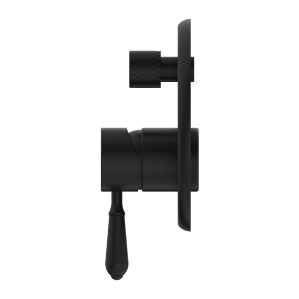 YORK SHOWER MIXER WITH DIVERTOR WITH METAL LEVER MATTE BLACK (NR692109A02MB)