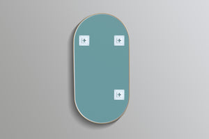 KDK- KOV60100F-BG OLIVIA OVAL YELLOW GOLD FRAME MIRROR 600*1000MM