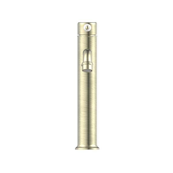 YORK STRAIGHT TALL BASIN MIXER WITH WHITE PORCELAIN LEVER AGED BRASS (NR692101a01AB)
