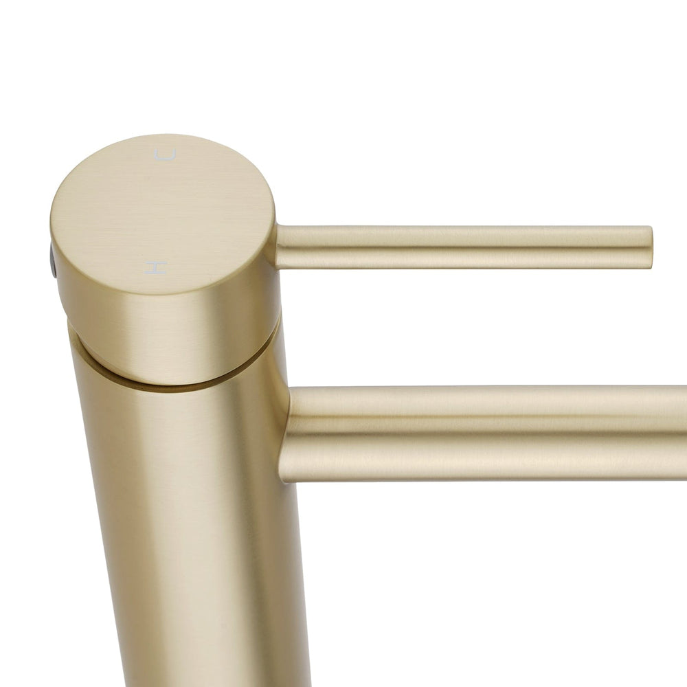 Lucid Pin Light Brushed Gold Tall Basin Mixer