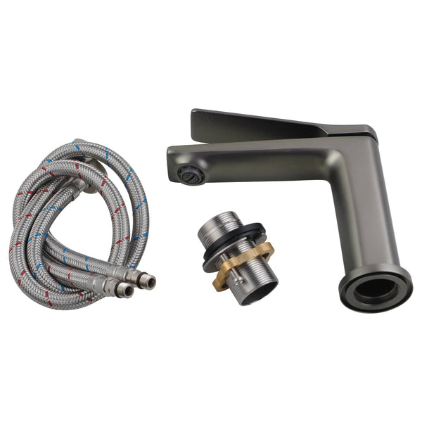 TSI Mixer Taps RUSHY Series Brushed Gun Metal Grey Basin Mixer BUGM0128.BM