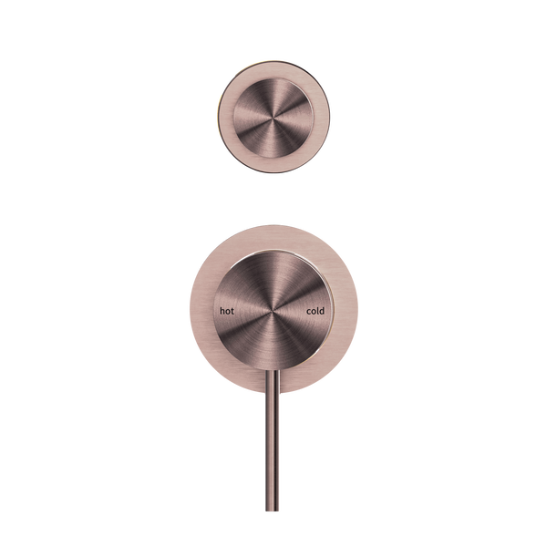 MECCA SHOWER MIXER WITH DIVERTOR SEPARATE BACK PLATE BRUSHED BRONZE (NR221911SBZ)