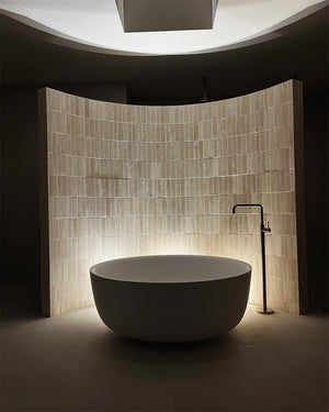 MECCA FREESTANDING BATH MIXER SQUARE SHAPE BRUSHED GOLD (NR221903bBG)