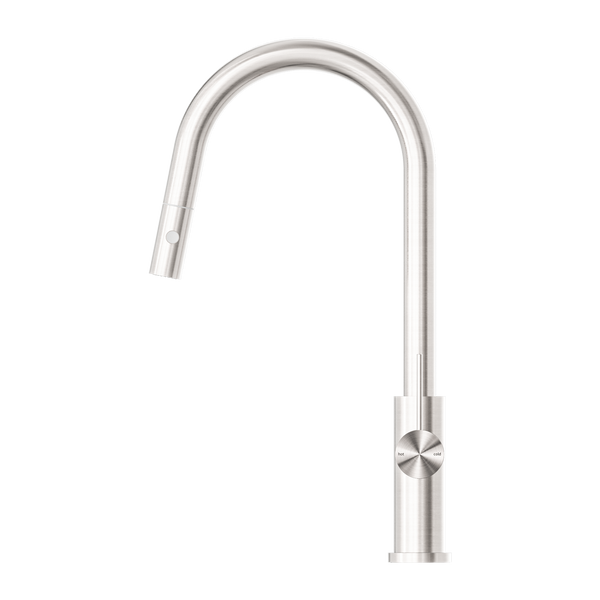 MECCA PULL OUT SINK MIXER WITH VEGIE SPRAY FUNCTION BRUSHED NICKEL (NR221908BN)