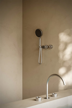 SERENITY PROGRESSIVE SHOWER SYSTEM WITH METAL HANDLE AND SERENITY HAND SHOWER BRUSHED NICKEL (24E030BN)