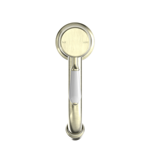 YORK STRAIGHT BASIN MIXER WITH WHITE PORCELAIN LEVER AGED BRASS (NR692101b01AB)