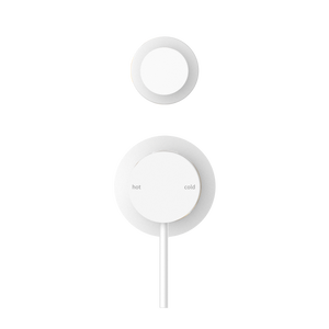 MECCA SHOWER MIXER WITH DIVERTOR SEPARATE BACK PLATE MATTE WHITE (NR221911SMW)