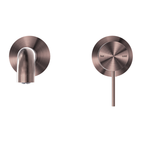 MECCA WALL BASIN/BATH MIXER SEPARATE BACK PLATE 120/160/185/230/260MM BRUSHED BRONZE