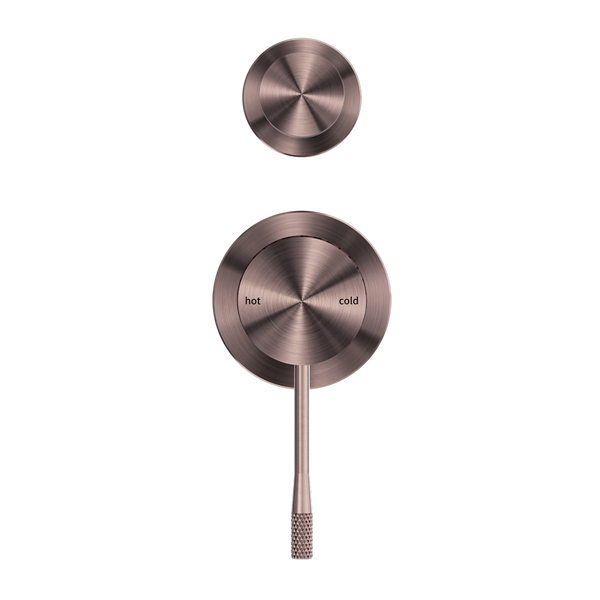 OPAL SHOWER MIXER WITH DIVERTOR SEPARATE PLATE BRUSHED BRONZE (NR251909eBZ)
