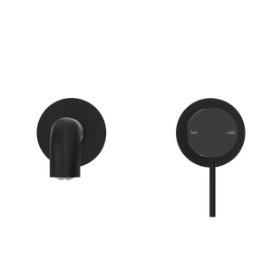 MECCA WALL BASIN/BATH MIXER SEPARATE BACK PLATE 120/160/185/230/260MM MATTE BLACK