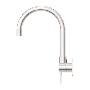 MECCA WALL BASIN/BATH MIXER SWIVEL SPOUT BRUSHED NICKEL (NR221910QBN)