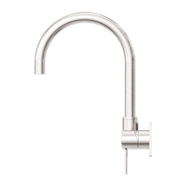 MECCA WALL BASIN/BATH MIXER SWIVEL SPOUT BRUSHED NICKEL (NR221910QBN)