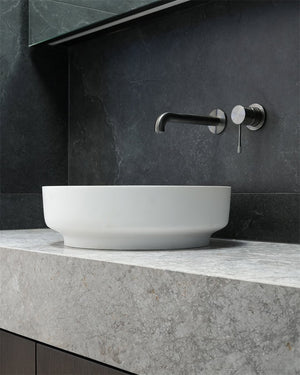 OPAL WALL BASIN/BATH MIXER SEPARATE BACK PLATE 120/160/185/230/260MM GRAPHITE