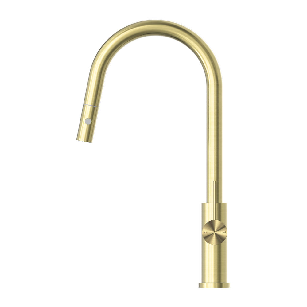 MECCA PULL OUT SINK MIXER WITH VEGIE SPRAY FUNCTION BRUSHED GOLD (NR221908BG)