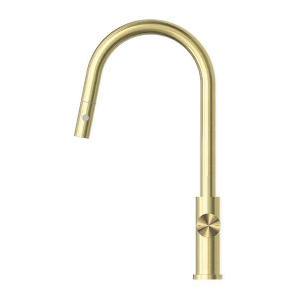 MECCA PULL OUT SINK MIXER WITH VEGIE SPRAY FUNCTION BRUSHED GOLD (NR221908BG)