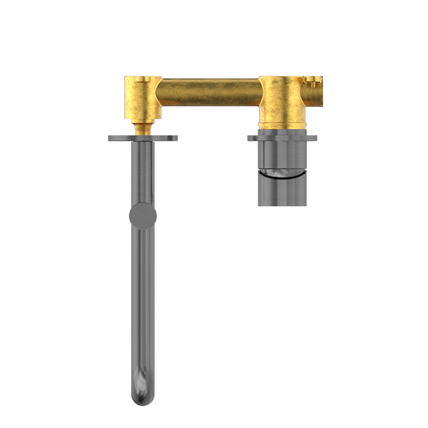 MECCA WALL BASIN/BATH MIXER SWIVEL SPOUT 225MM GUN METAL (NR221910RGM)