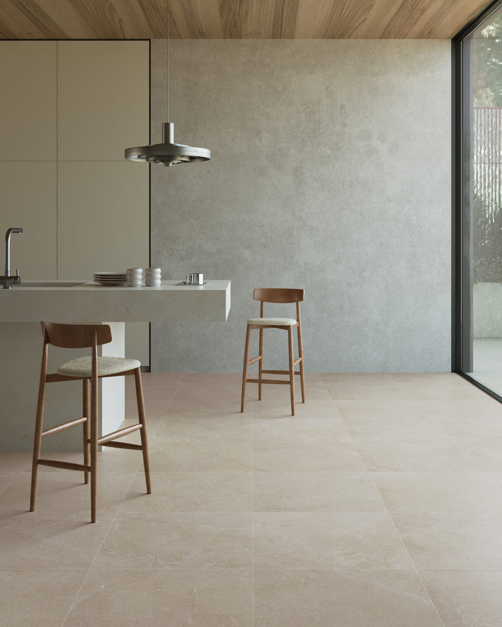 Provence Beige Matt Limestone Look Tile 600x600mm