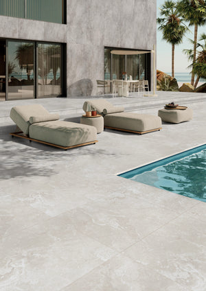 Darth Industries Tile Amalfi Bianco Matt Travertine Look Tile 600x600mm