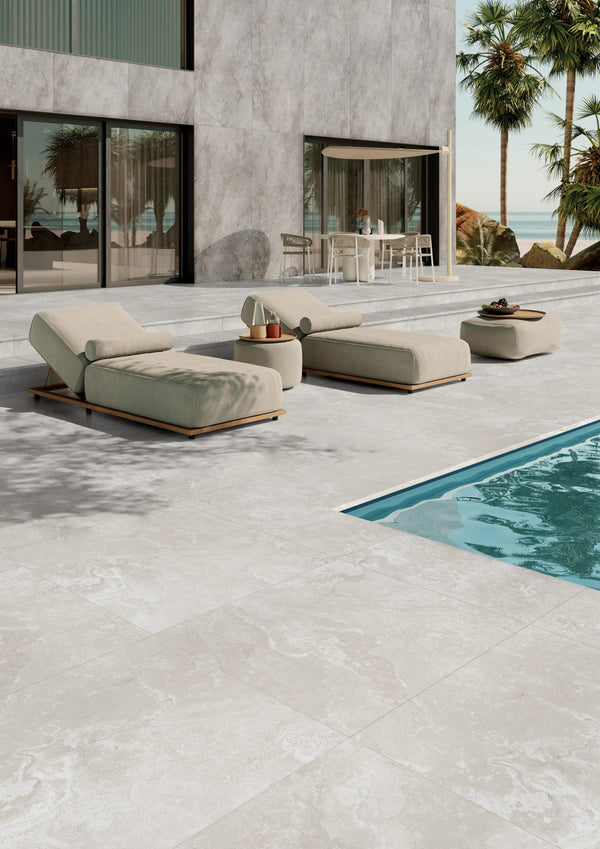 Darth Industries Tile Amalfi Bianco Matt Travertine Look Tile 600x600mm