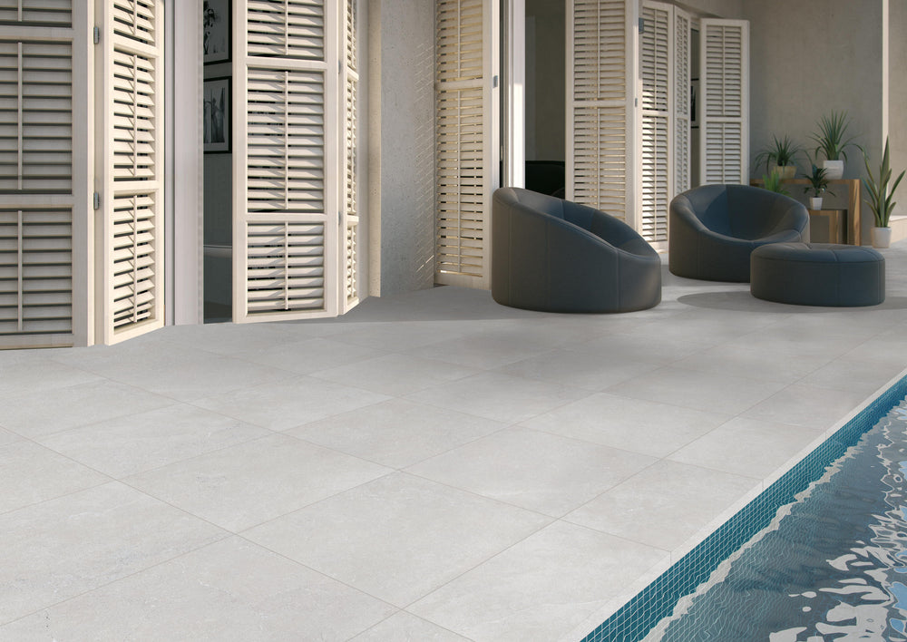 Provence White External P5 Limestone Look Tile 600x600mm