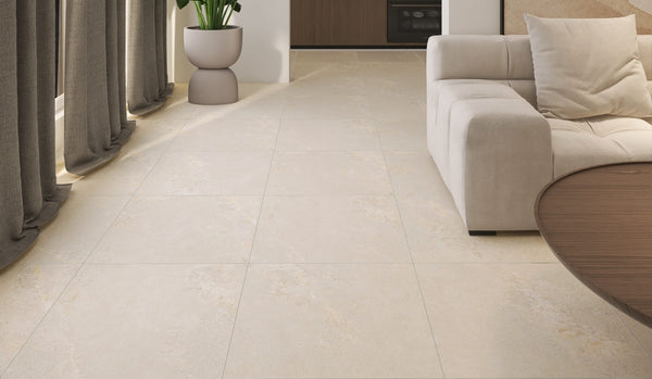 Darth Industries Tile Imperial White Matt Stone Look Tile 600x600mm