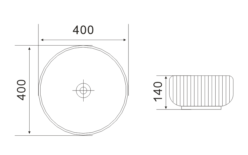 PA4014 Above Counter Basin 400*400*140mm