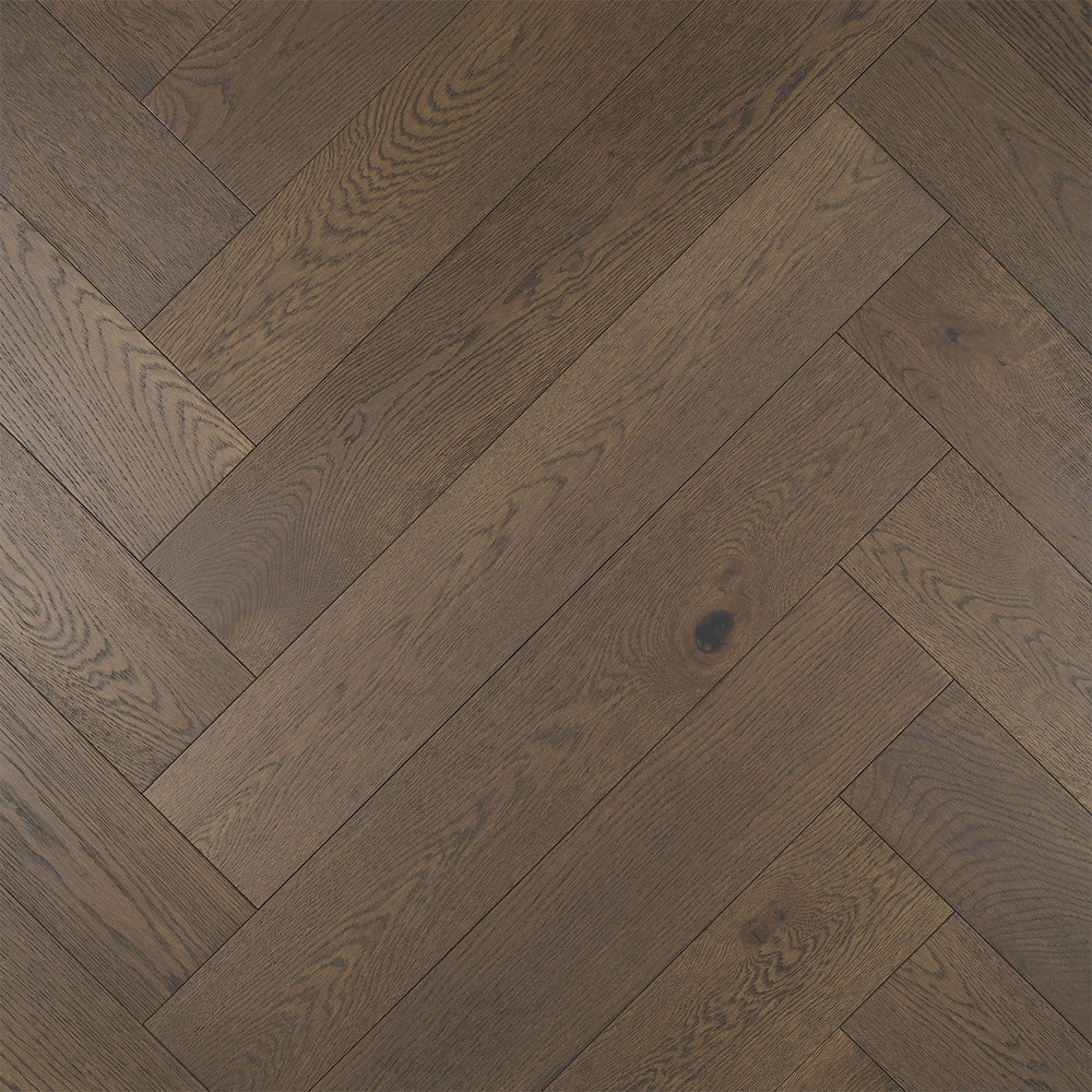 Terra Mater Wild Oak Arlo Herringbone Engineered Oak 888 x 148 x 14/3mm - 4971HB Onyx Pearl