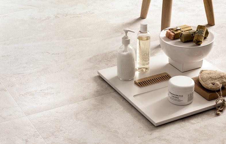Everstone 3D Crafted Natural Finish 600x600mm Made in Italy - Travertine White
