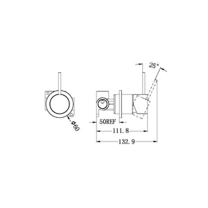 MECCA SHOWER MIXER 60MM HANDLE UP PLATE MATTE WHITE (NR221911JMW)