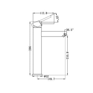 DOLCE TALL BASIN MIXER BRUSHED NICKEL (NR250804BN)