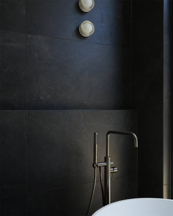 OPAL FREESTANDING BATH MIXER WITH HAND SHOWER GRAPHITE (NR251903aGR)