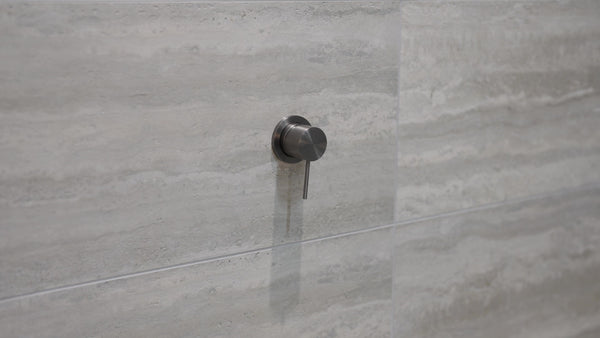 MECCA SHOWER MIXER 60MM PLATE GUN METAL (NR221911HGM)