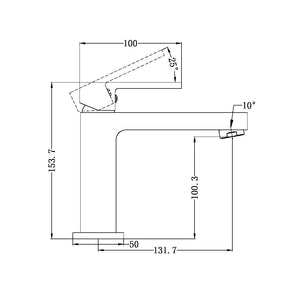 ECCO BASIN MIXER BRUSHED NICKEL (NR301301BN)