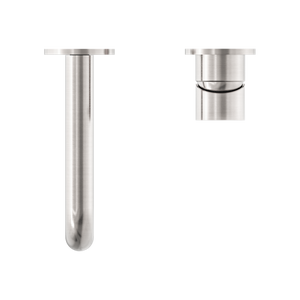 MECCA WALL BASIN/BATH MIXER SEPARATE BACK PLATE 120/160/185/230/260MM BRUSHED NICKEL