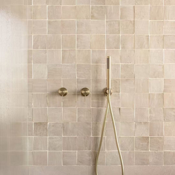 MECCA SHOWER MIXER 60MM PLATE BRUSHED GOLD (NR221911HBG)