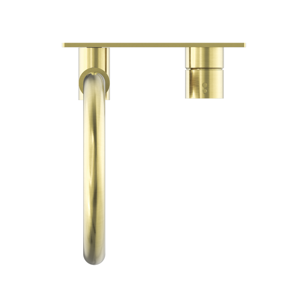 MECCA WALL BASIN/BATH MIXER SWIVEL SPOUT HANDLE UP BRUSHED GOLD (NR221910PBG)