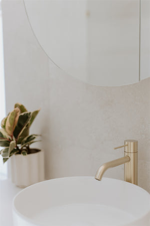 MECCA MID TALL BASIN MIXER BRUSHED GOLD (NR221901eBG)