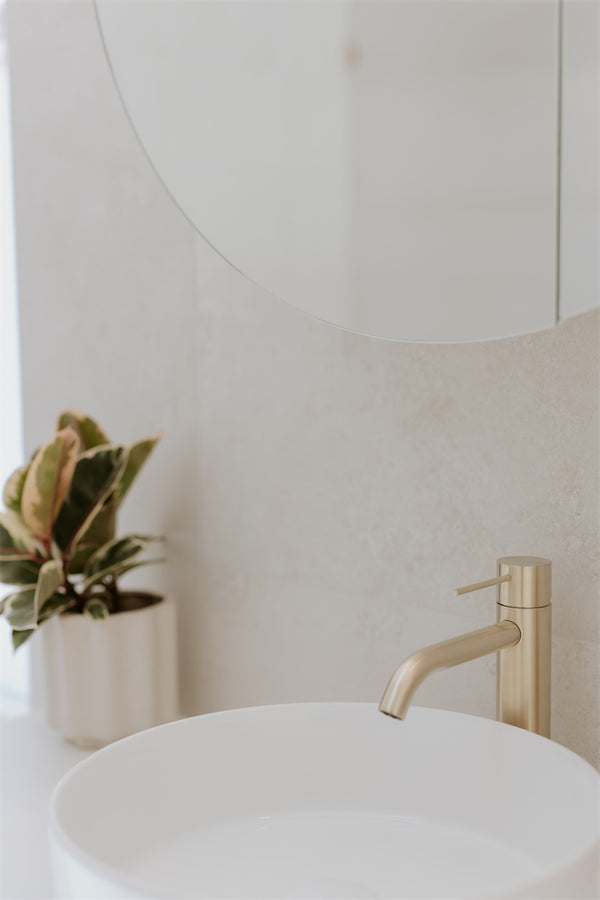 MECCA MID TALL BASIN MIXER BRUSHED GOLD (NR221901eBG)