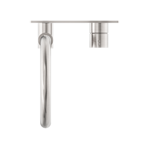 MECCA WALL BASIN/BATH MIXER SWIVEL SPOUT HANDLE UP BRUSHED NICKEL (NR221910PBN)