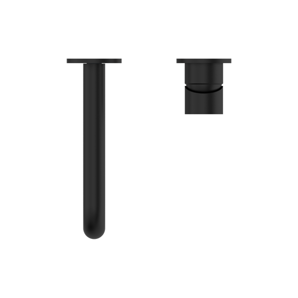 MECCA WALL BASIN/BATH MIXER SEPARATE BACK PLATE 120/160/185/230/260MM MATTE BLACK