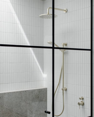 MECCA SHOWER MIXER WITH DIVERTOR SEPARATE BACK PLATE BRUSHED GOLD (NR221911SBG)