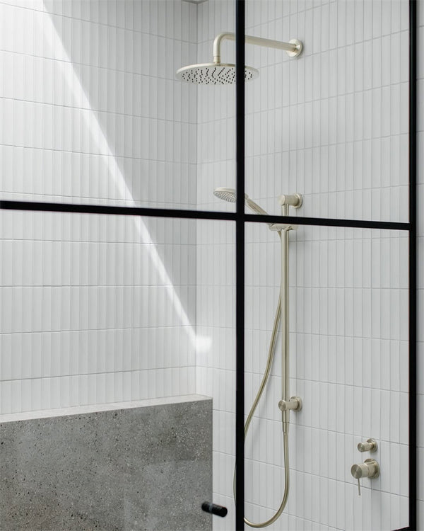 MECCA SHOWER MIXER WITH DIVERTOR SEPARATE BACK PLATE BRUSHED GOLD (NR221911SBG)